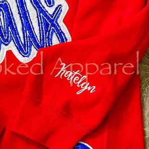 Sleeve Name Add On Embroidery (*This is an add on only with a purchase a sweatshirt*)