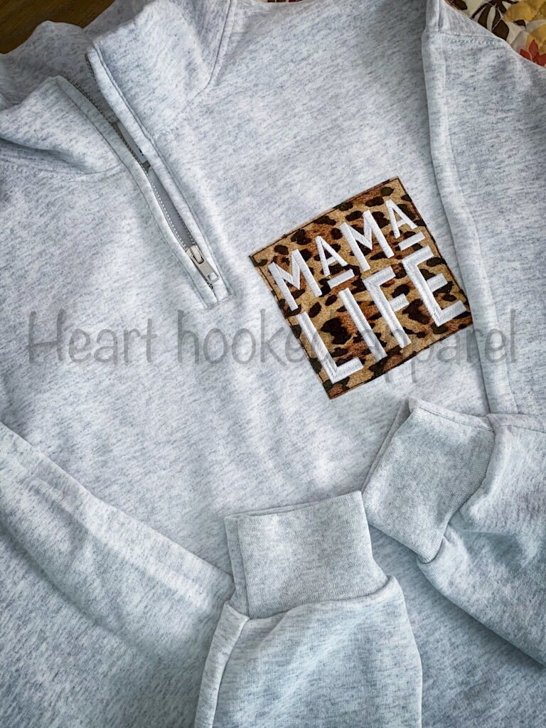Mama life half zip pullover new arrivals