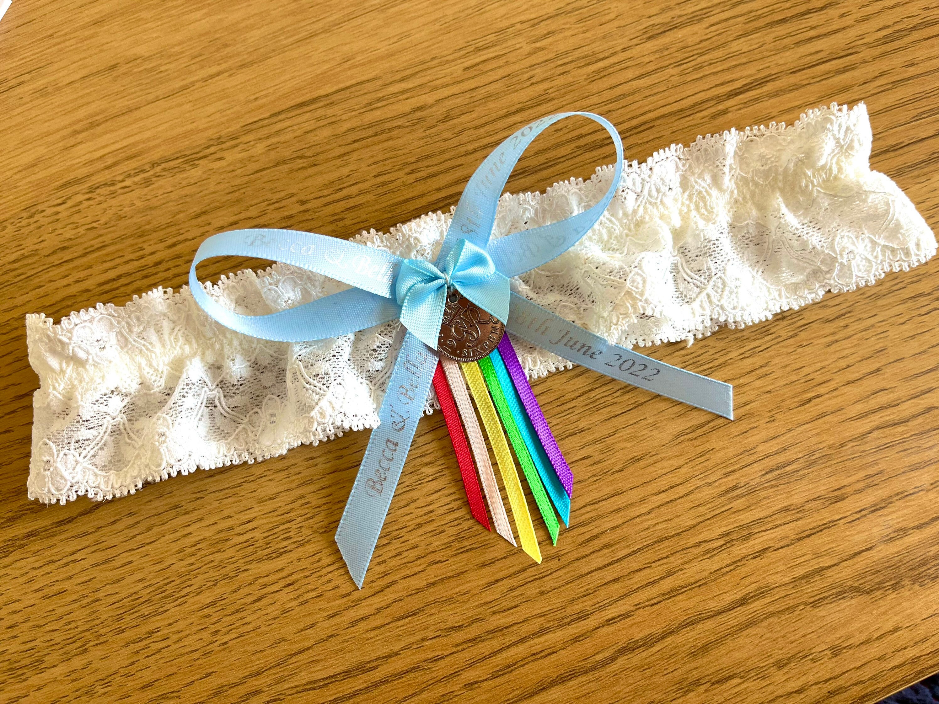 Rainbow Garter Belt - Etsy Canada Rainbow Garter Belt - Etsy Canada