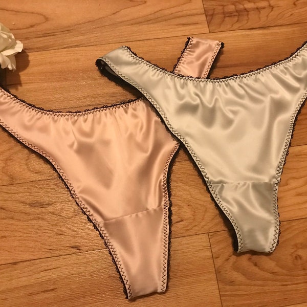 Blush Pink & silver thongs, set of 2. Valentines gift. Valentines. Available in sizes UK10 - UK20