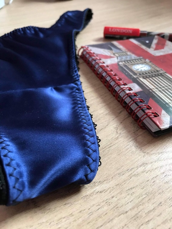 Stretch Satin Thong Blue, Red or Black. Womens Panties. up to Plus Sizes  UK8 UK22. Ladies Satin Underwear -  Canada
