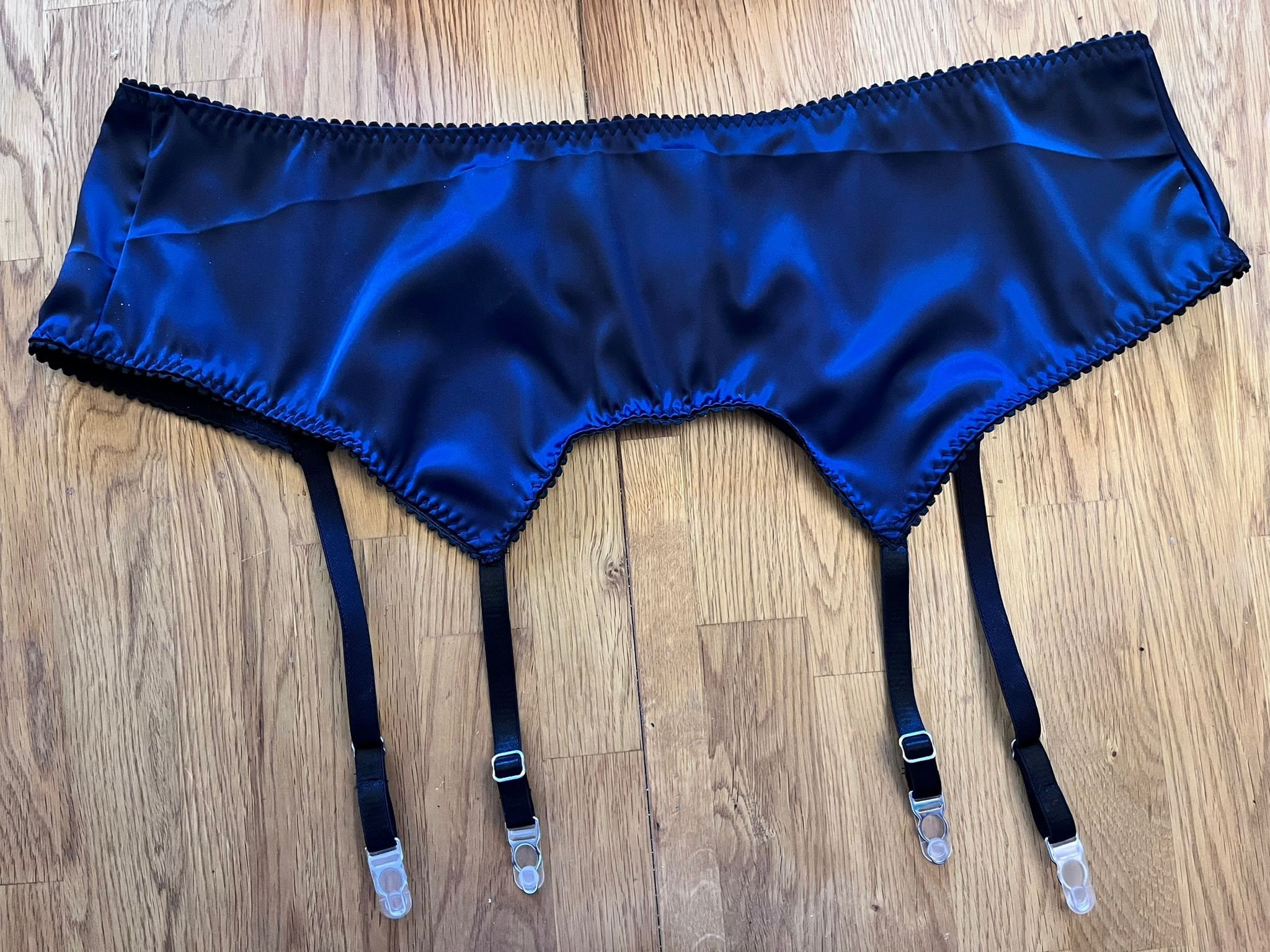 blue satin garter belt FTM Transgender Lingerie Set - Sissy Panties, Mens Panties, Gay Panties for  Crossdressers, Cuckolds & LGBTQ main image 1