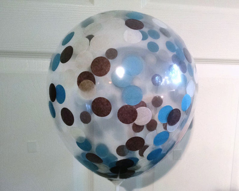 Brown And Blue Baby Shower Brown Baby Shower Decorations Etsy