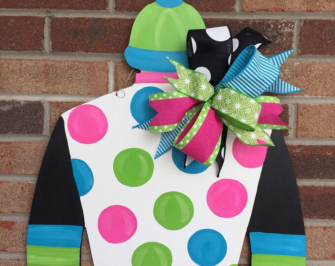 Jockey Silk Door Hanger Derby Door Hanger Jockey Silks Door Etsy