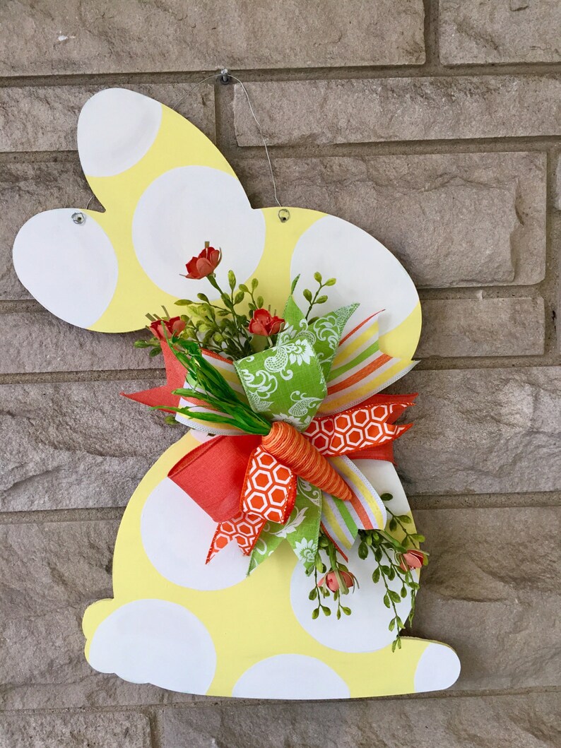 Easter Door Hanger Bunny Door Hanger Easter Wreath Etsy