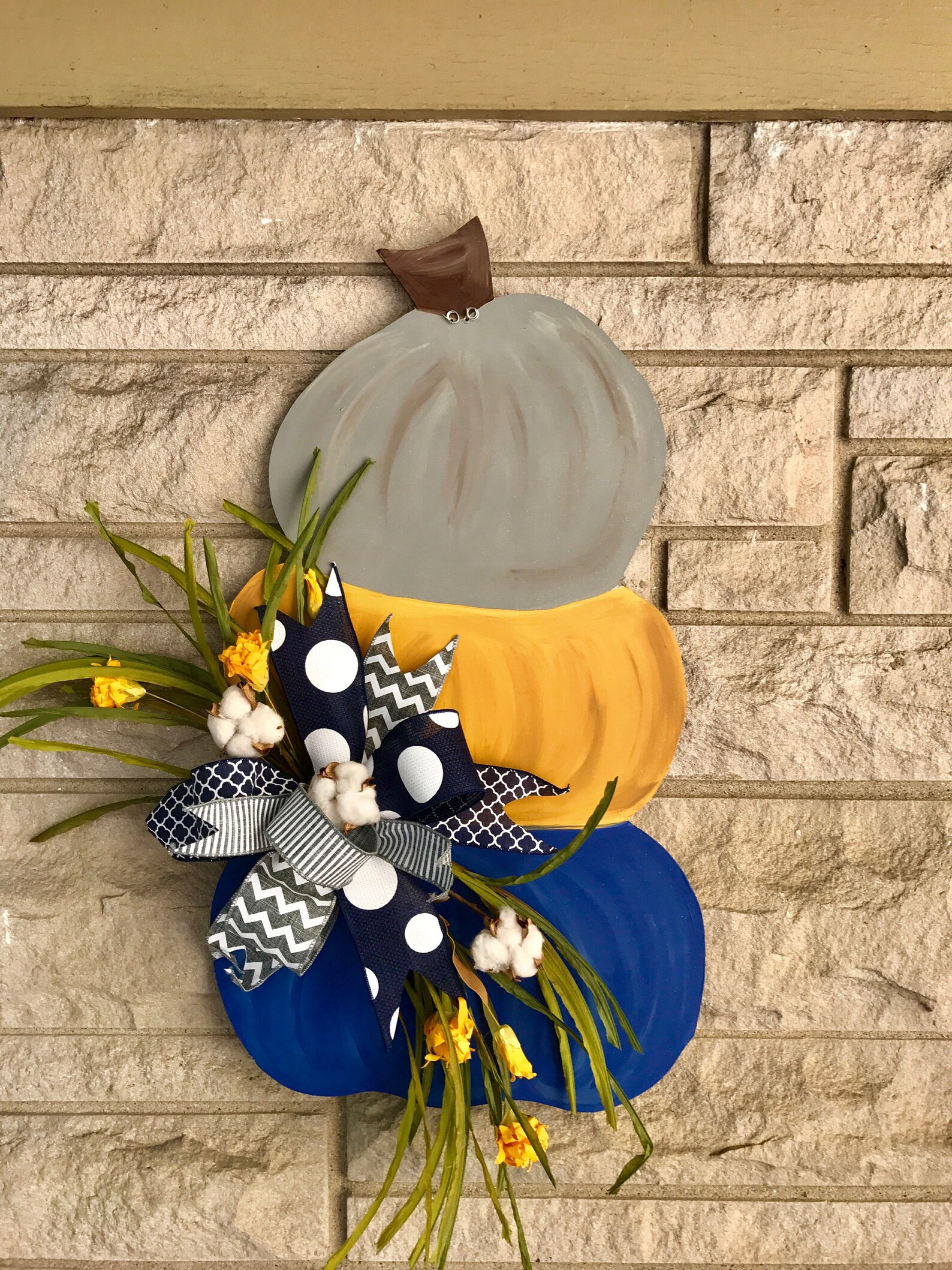 Pumpkin door hanger pumpkin stack door hanger wood pumpkin Etsy