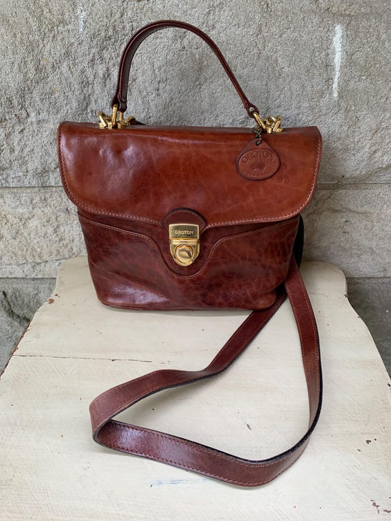 Vintage Brown Leather Oroton Purse Etsy