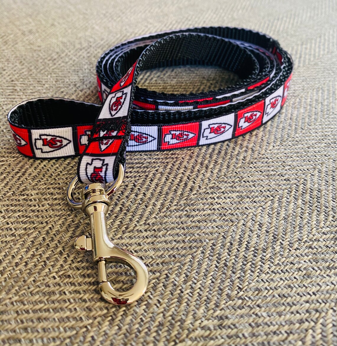 Kansas City Chiefs Print Dog Collar and Leash Set 5/8 Inch Etsy