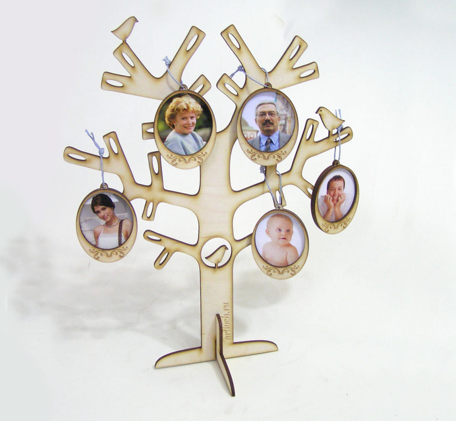 Family tree and 6 photo frames gift to parentsfor Etsy
