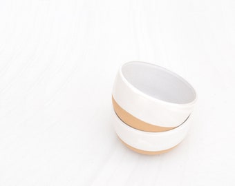 Set of thwo ceramic bowls - sand color