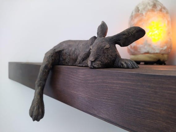 Harlan the Hare LIGHTWEIGHT Shelf Sleeper, Indoor Ornament