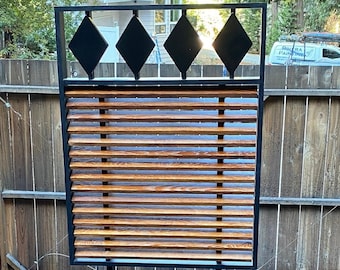 Custom Privacy Screens Made to Order. Mid Century Modern Planter, Ipe Brazilian Hardwood, Modern Slatted Trellis,Screen Wall,Privacy Wall,