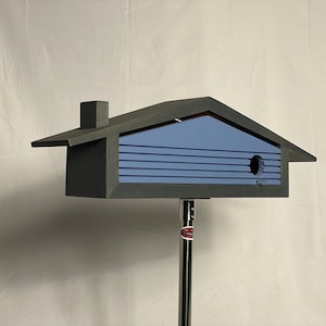 Mid Century Modern Atomic Ranch Birdhouse, Eichler Bird House, Lyod Wright Birdhouse, Bauhaus Birdhouse, Architectural Birdhouse