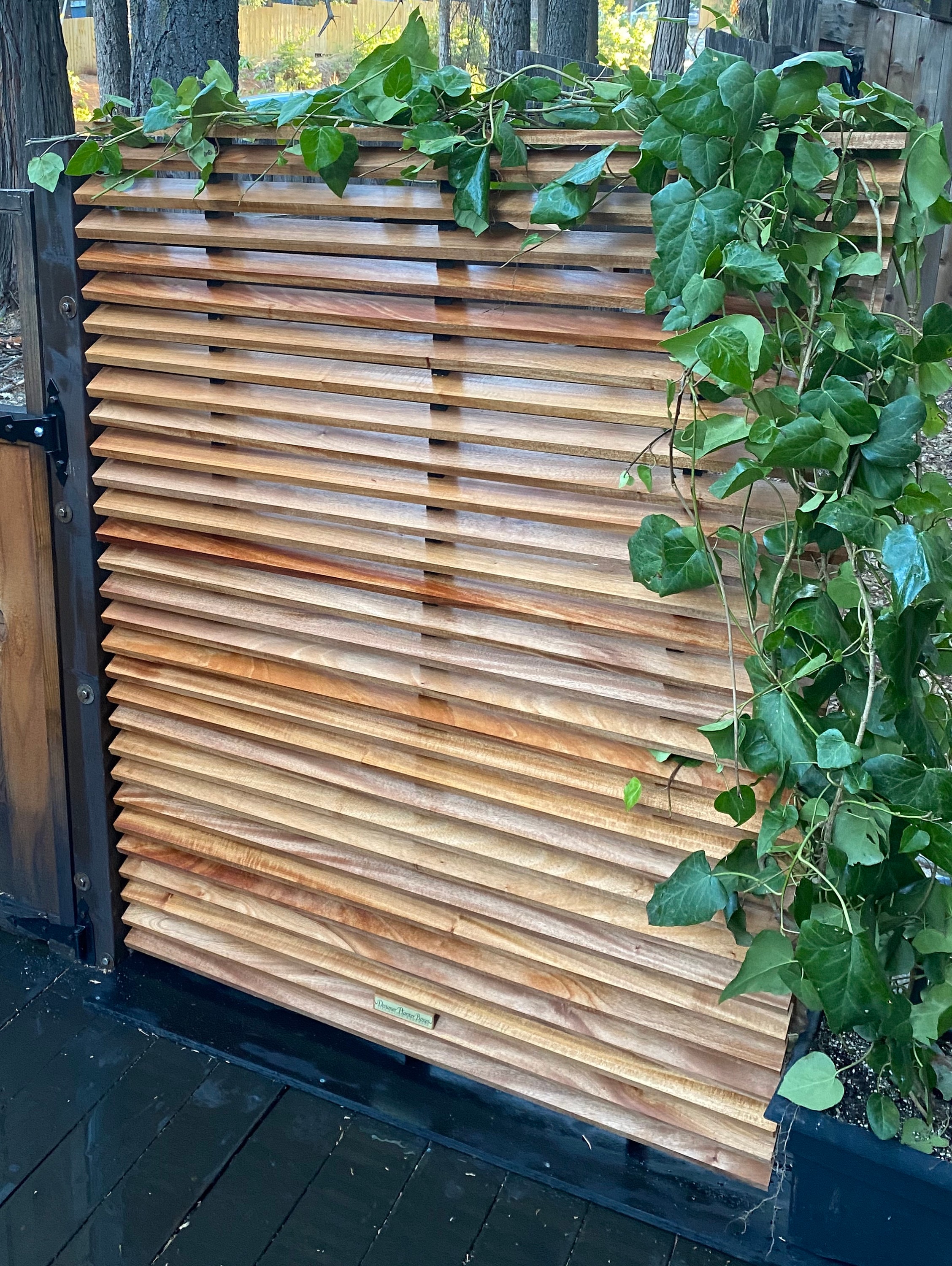 Mahogany Modern Slatted Trellis, Louver Panels, Privacy Screen, Indoor Room  Divider, Ipe Brazilian Hardwood, Privacy Wall, Fence Panels - Etsy