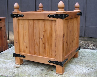 Large Old World Planter Box, Custom Planter Boxes, Versailles Planter Box. Custom Planters, Hardwood, Orange Tree planter, Custom Colors.