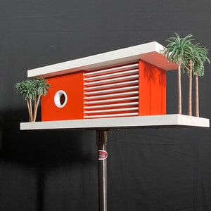 Mid Century Modern Birdhouse. Modern Monterey Peninsula Collection! Frank Lloyd Wright, Architectural Birdhouse, California Modern Birdhouse