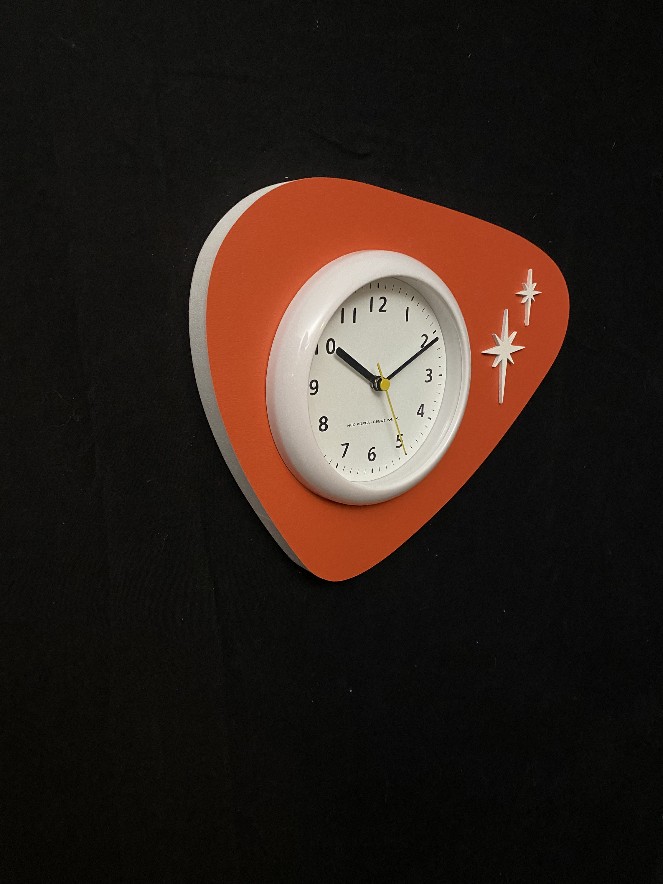 Mid Century Modern Wall Clock, Indoors, Atomic Retro, Starburst Design ...