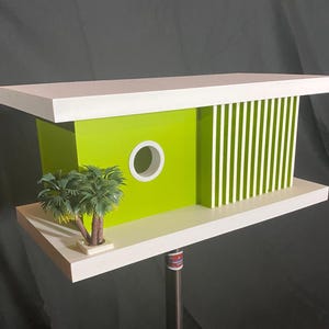 Mid Century Modern Birdhouse. Modern Monterey Peninsula Collection! Frank Lloyd Wright, Architectural Birdhouse, California Modern Birdhouse