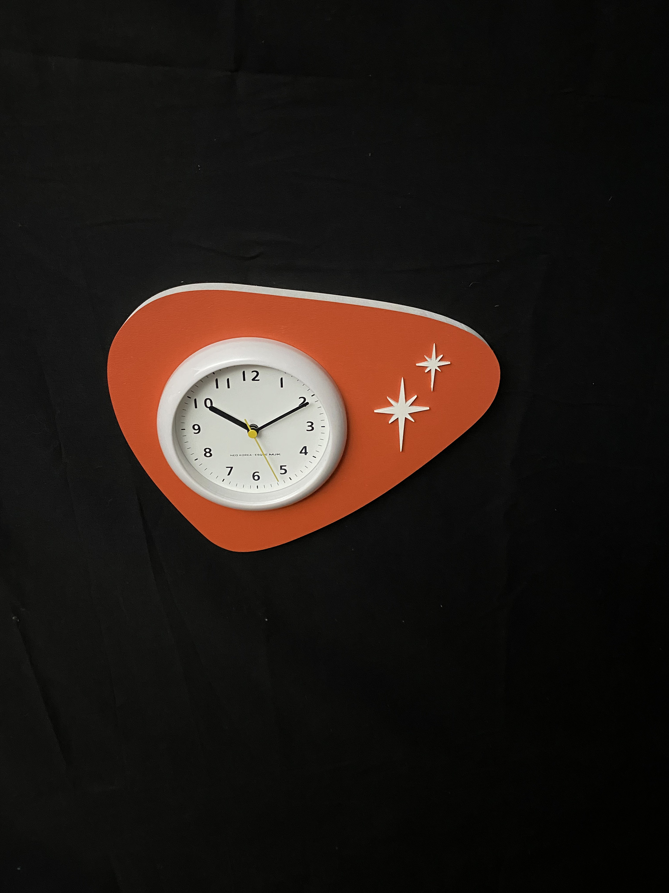 Mid Century Modern Wall Clock, Indoors, Atomic Retro, Starburst Design ...