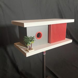 Mid Century Modern Birdhouse. Modern Monterey Peninsula Collection! Frank Lloyd Wright, Architectural Birdhouse, California Modern Birdhouse
