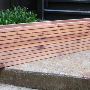 Modern Slatted Window Planter Boxes, Commercial Grade, Solid Heavy ...
