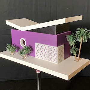 Mid Century Modern Birdhouse. Modern Monterey Peninsula Collection! Frank Lloyd Wright, Architectural Birdhouse, California Modern Birdhouse