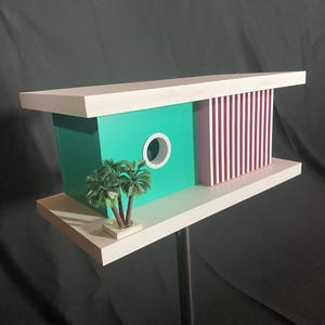 Mid Century Modern Birdhouse. Modern Monterey Peninsula Collection! Frank Lloyd Wright, Architectural Birdhouse, California Modern Birdhouse