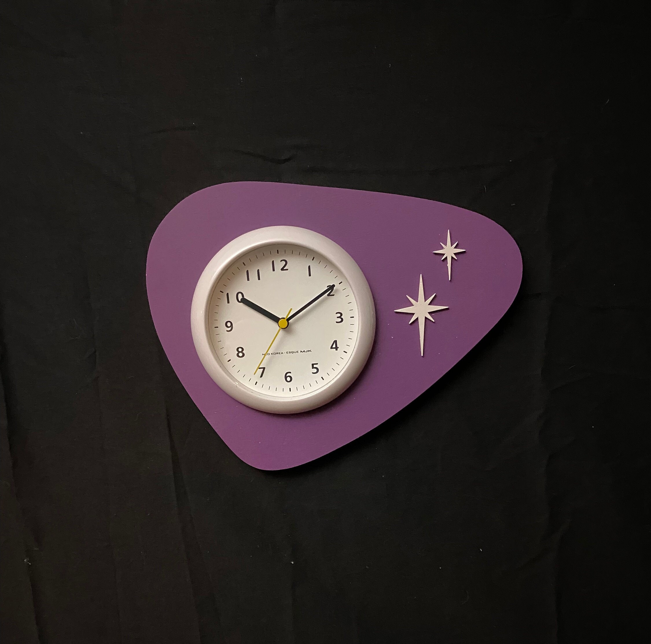 Mid Century Modern Wall Clock, Indoors, Atomic Retro, Starburst Design ...
