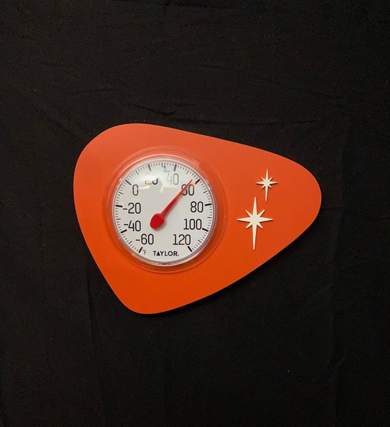 Mid Century Atomic Thermometer, Water Proof, Outdoors or Indoors, Atomic  Retro, Starburst Design, Garden or Pool, Unique Gift, Wall Mount. 