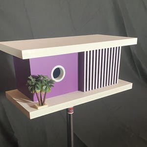 Mid Century Modern Birdhouse. Modern Monterey Peninsula Collection! Frank Lloyd Wright, Architectural Birdhouse, California Modern Birdhouse