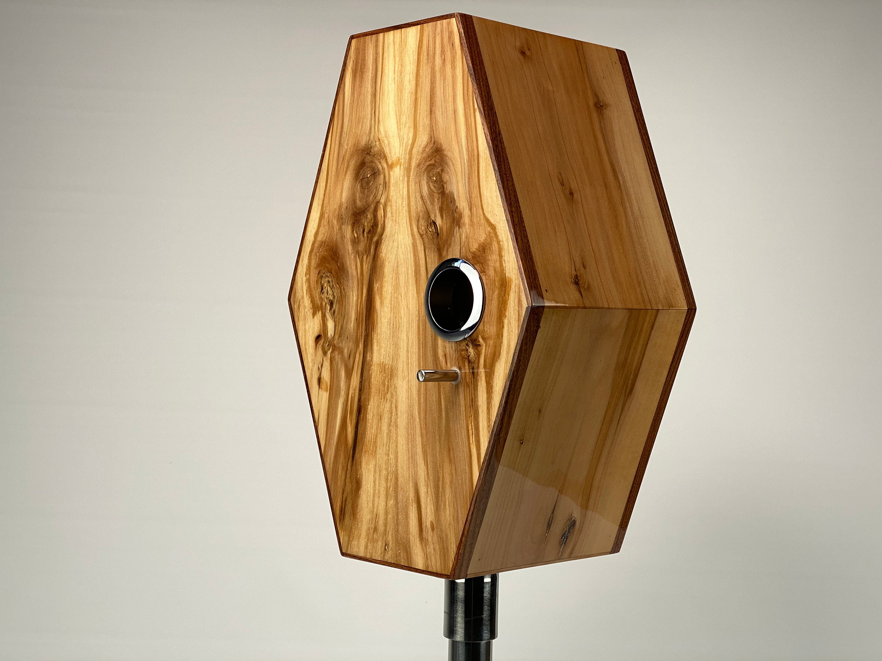Mid Century Birdhouse Spalted Apple Wood Hexocaster Luthier Etsy