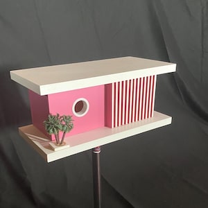 Mid Century Modern Birdhouse. Modern Monterey Peninsula Collection! Frank Lloyd Wright, Architectural Birdhouse, California Modern Birdhouse