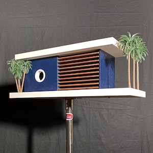 Mid Century Modern Birdhouse. Modern Monterey Peninsula Collection Frank Lloyd Wright, Architectural Birdhouse, California Modern Birdhouse image 1