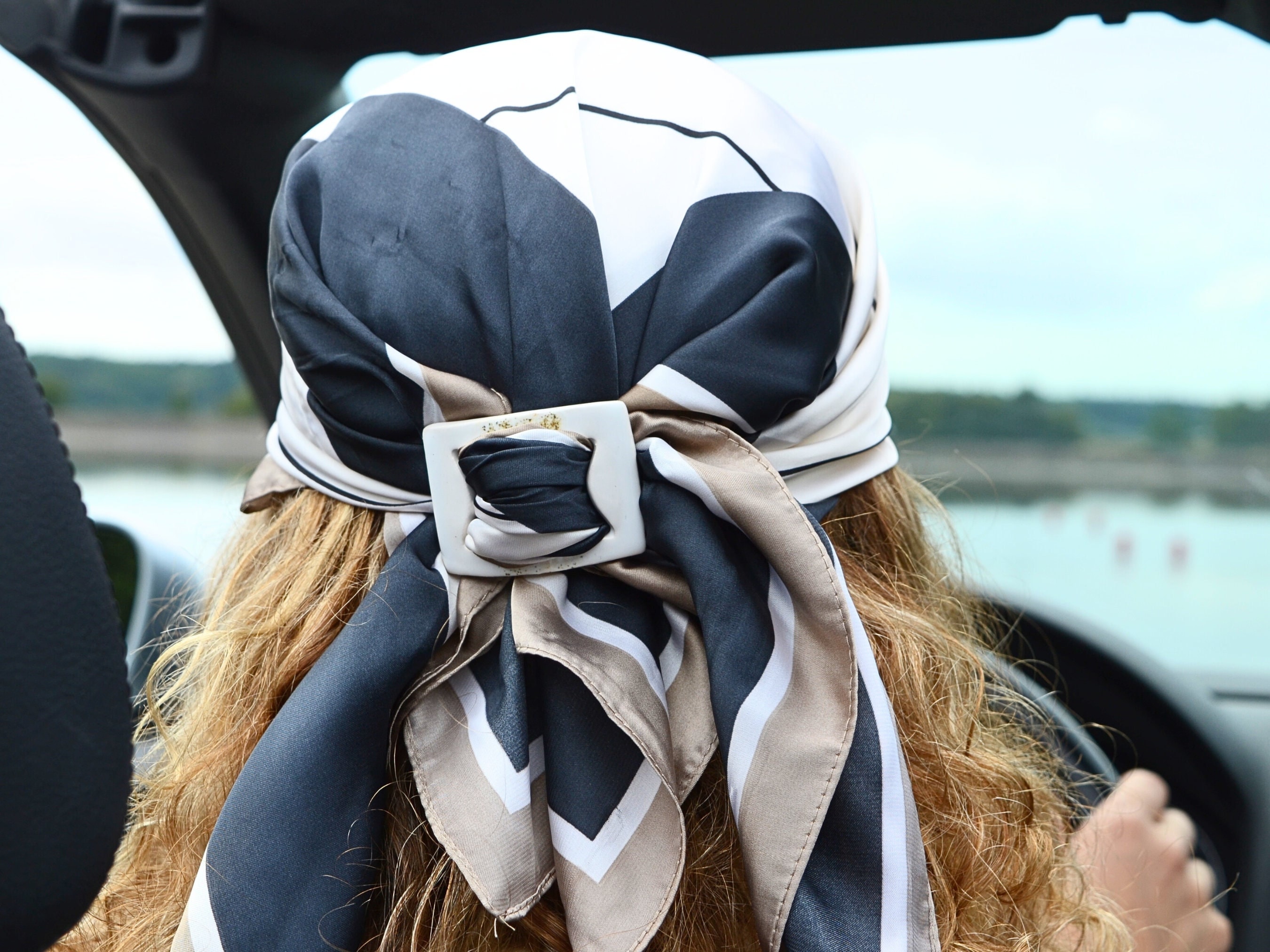 Collo Seta Per Foulard Foulard Per Manici Borsa Sciarpa Bandana In