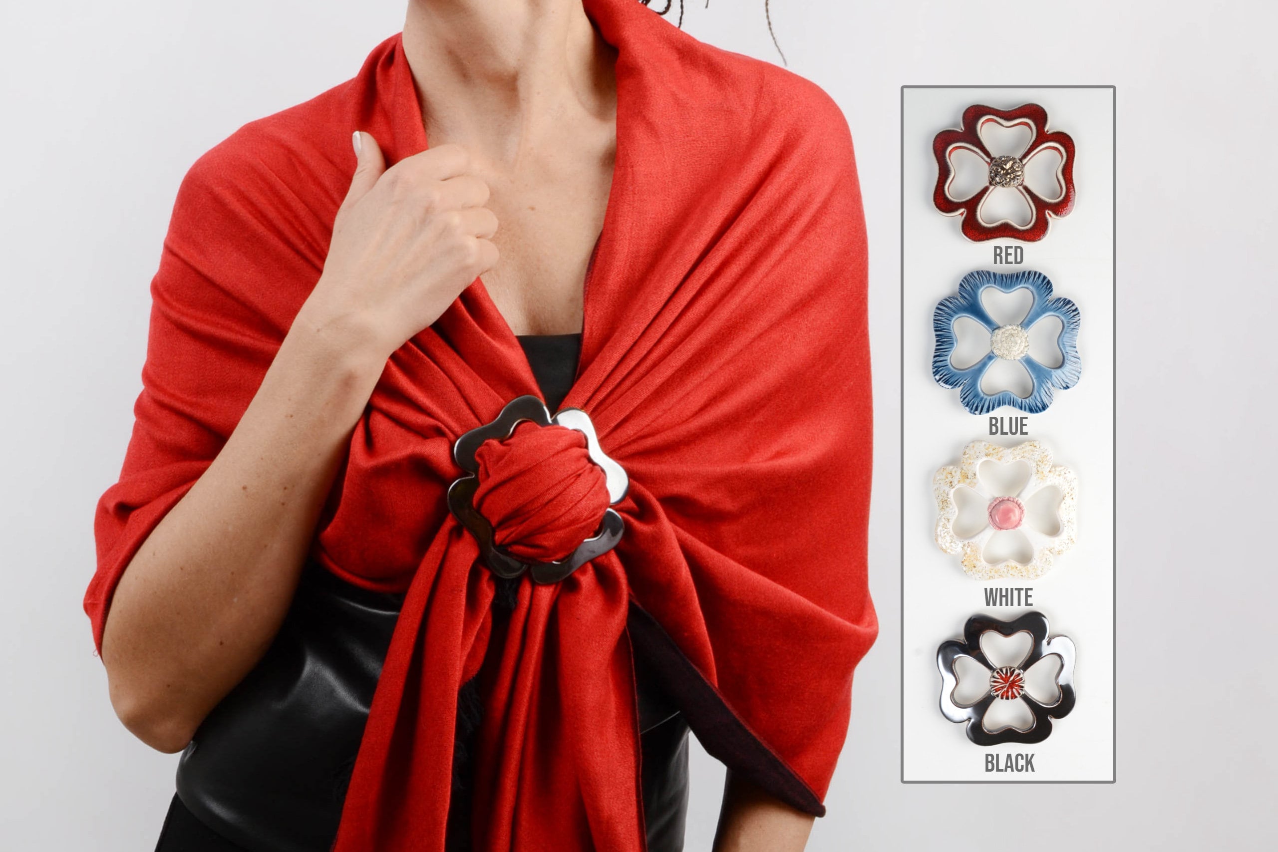 90*90cm Women Scarf Silk Feeling Muffler Handkerchief Rings wrap