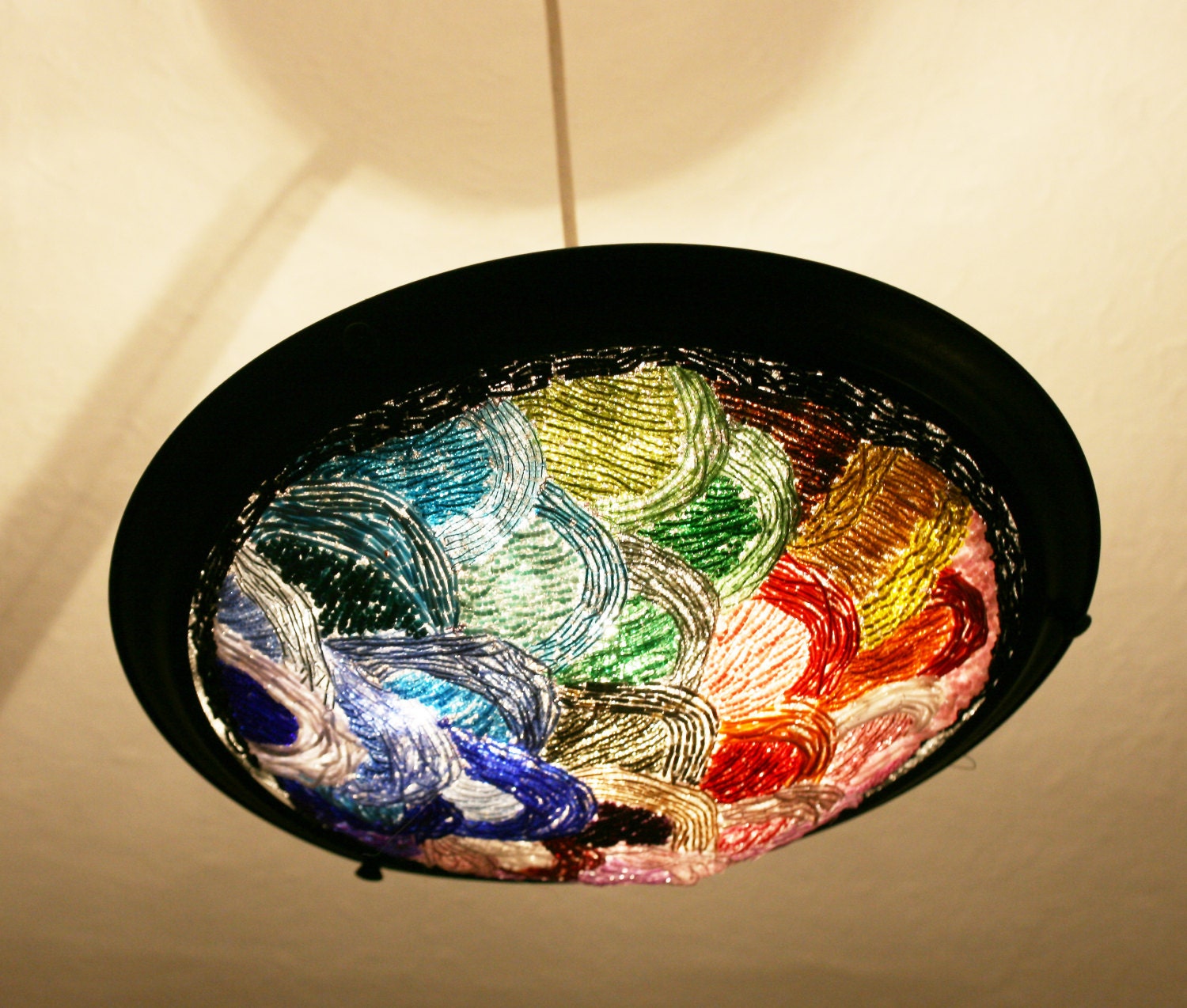 Beaded Uplighter Lampshade Etsy