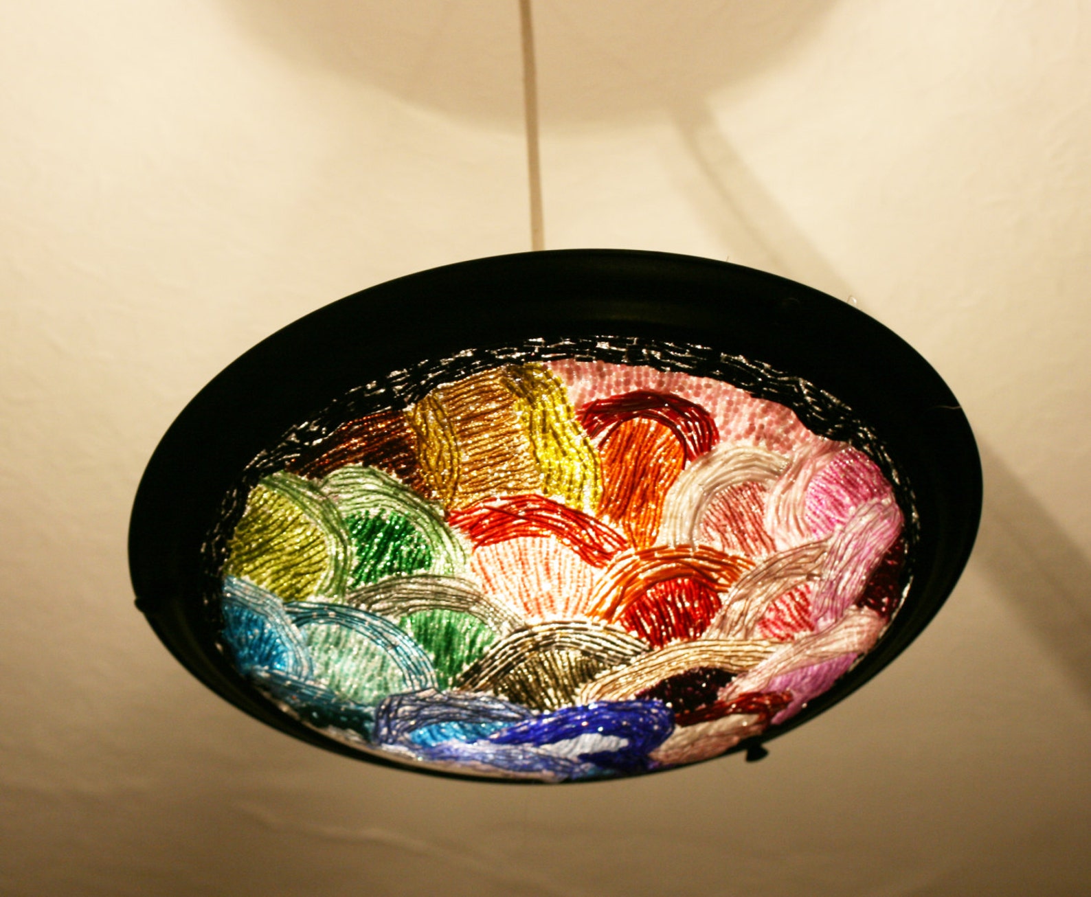 Beaded Uplighter Lampshade Etsy