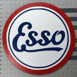 Esso Gasoline Wood Sign