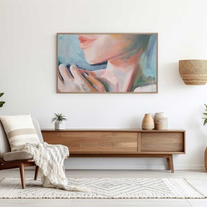 female figure frame tv art abstract woman portrait face painting art Samsung frame tv digital download frame tv living room art for bedroom