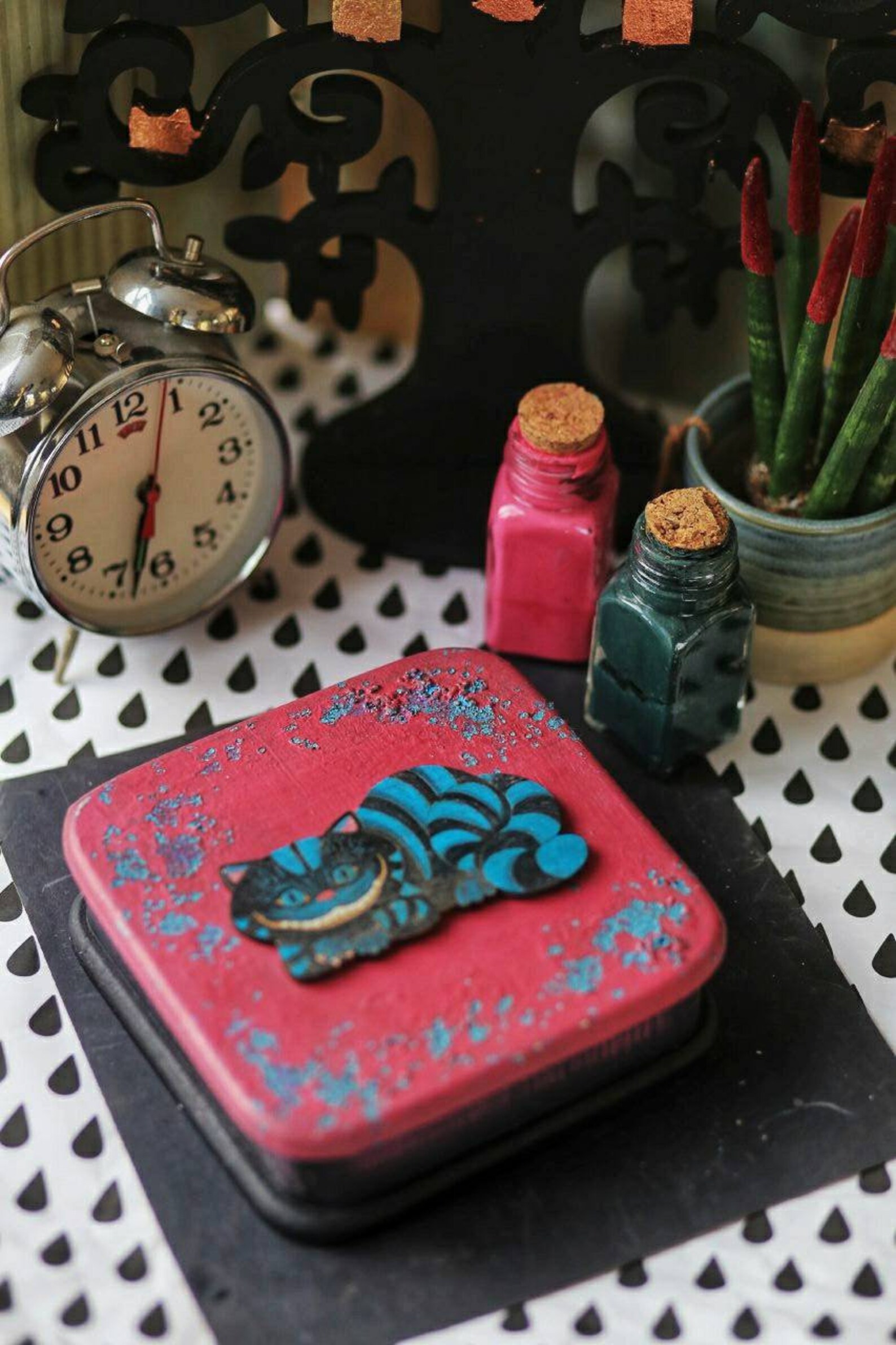 3d Cheshire Cat box Cheshire Cat gift box Vintage box in Etsy