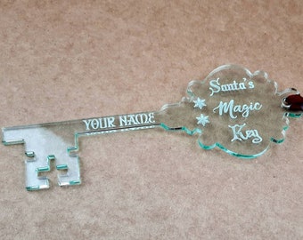 Personalized Santa's Magic Key, Festive Christmas Decor