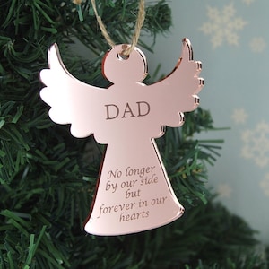 Angel Personalised Memorial  Decorations - Hanging Tree Ornaments