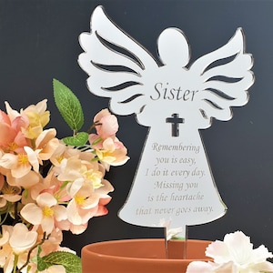 Angel memorial Personalised  garden stake