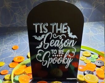 Spooky Season Perspex Tea Light Holder - Halloween Decoration