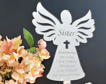 Angel memorial Personalised  garden stake