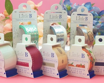'Cross Stitch' Paper Washi Tape 3mm Narrow 2 Rolls with Cutter Little B 'Cross Stitch' Paper Washi Tape 3mm Narrow 2 Rolls with Cutter Little B