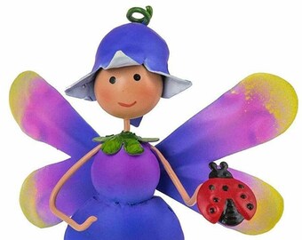 Fountasia Fairy Kingdom Floral Fairies Metal Sky Bluebell Garden Decoration