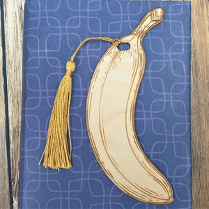 Banana Laser Engraved Banana Wooden Bookmark image 4