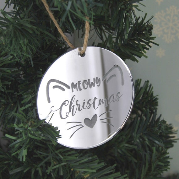 meowy christmas ornament