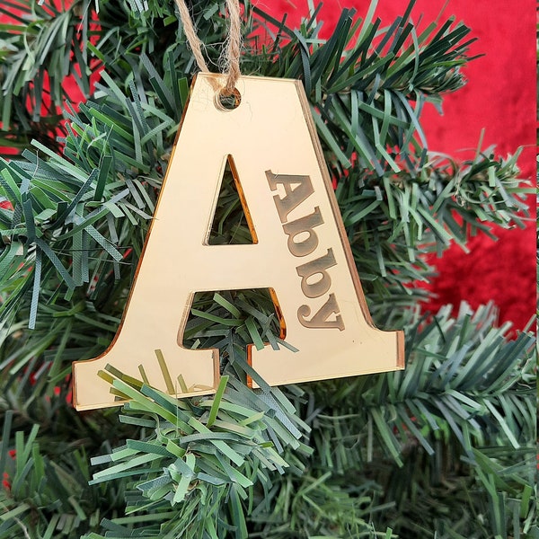 Letter Name Tags, Personalised  - Hanging Mirror Decorations